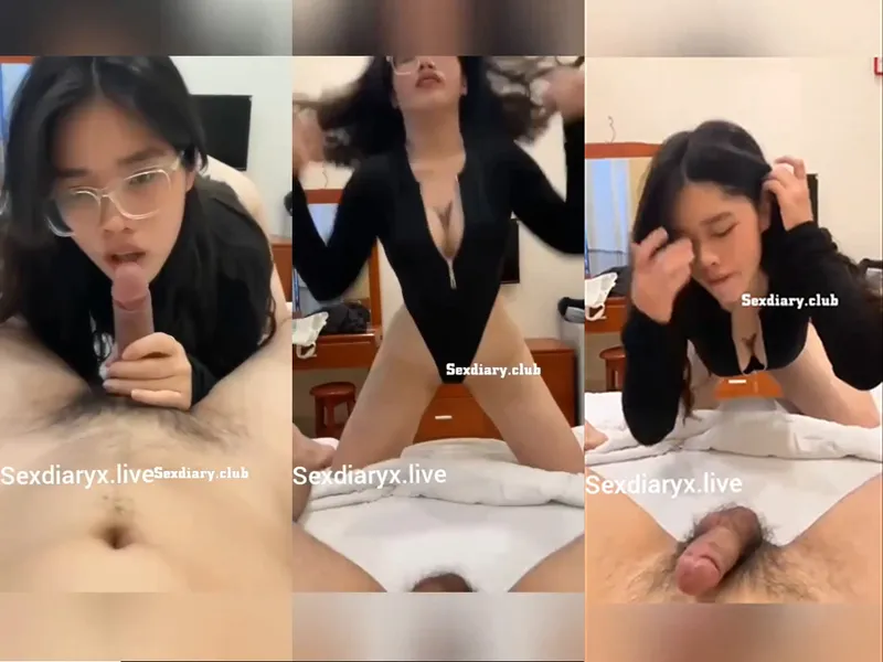 Em rau vú bự kính cận liếm dương vật điêu luyện